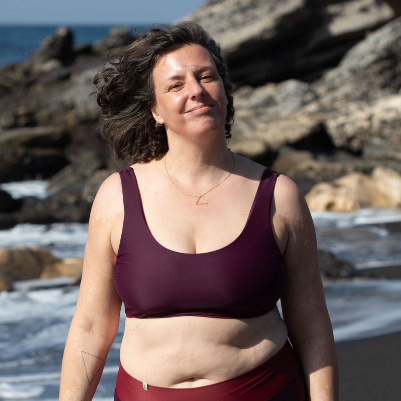 Wendbares Bikini Oberteil PURE Berries Beere Dunkelrot