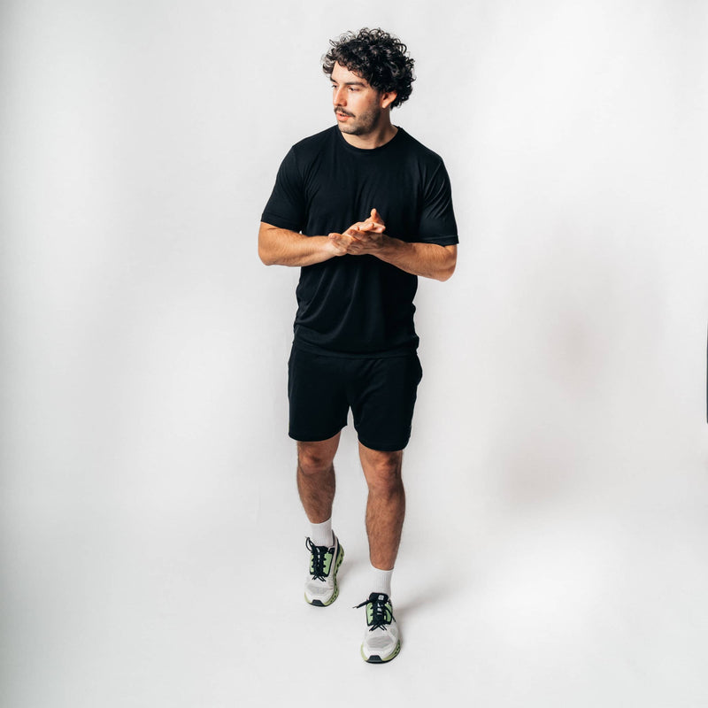 CLEAN I Natural Athleisure Shirt - schwarz