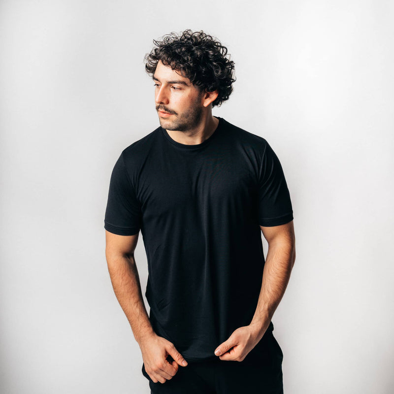 CLEAN I Natural Athleisure Shirt - schwarz