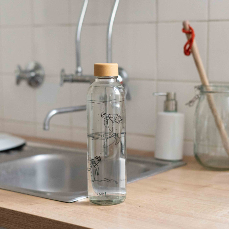 GO WITH THE FLOW 0,7 l Glasflasche