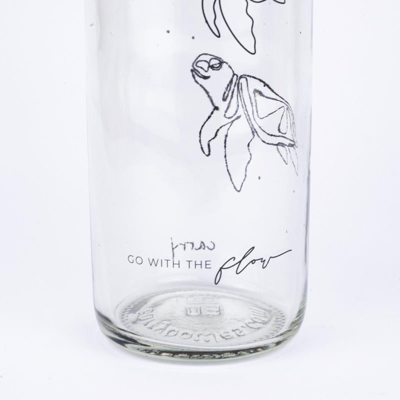 GO WITH THE FLOW 0,7 l Glasflasche