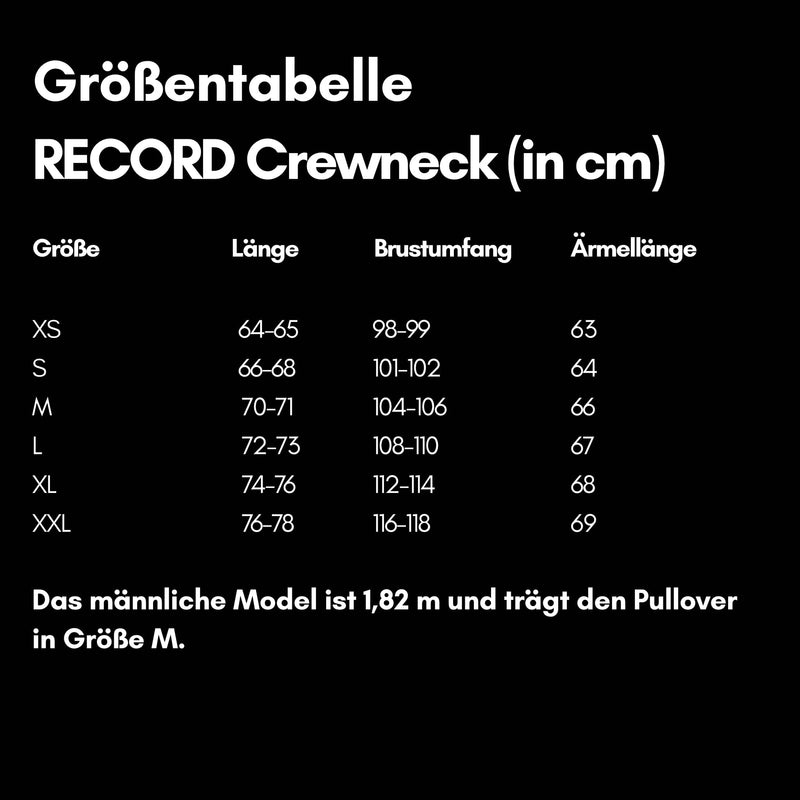 RECORD I Natural Crewneck Sweater - schwarz