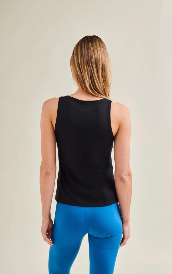Circular Fashion Yoga Tank in Caviar Black - Non-Toxic & Biodegradable