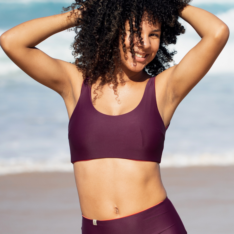 Wendbares Bikini Oberteil PURE Berries Beere Dunkelrot