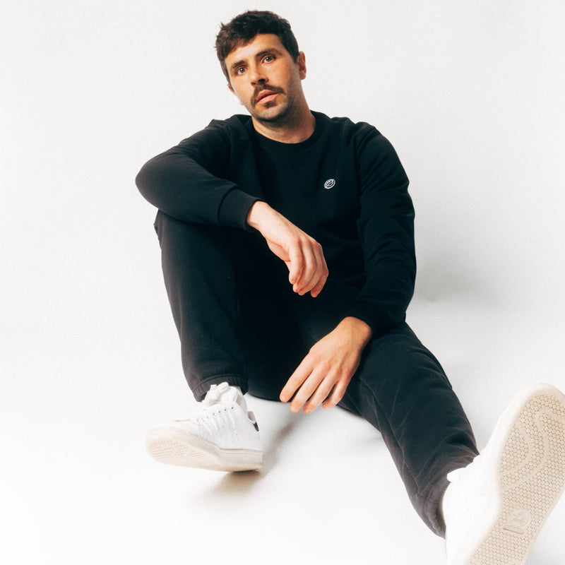 RECORD I Natural Crewneck Sweater - schwarz