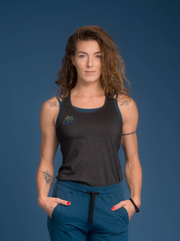 Racerback Top . Recyceltes Polyester & Bio-Baumwolle