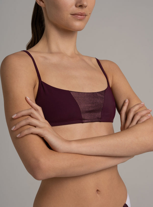 Tonga Bikini Top Aubergine
