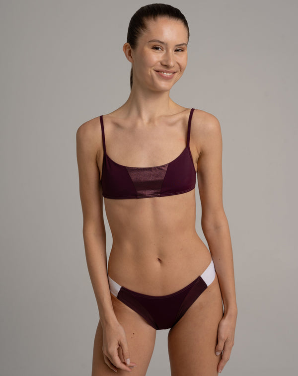 Tonga Bikini Top Aubergine