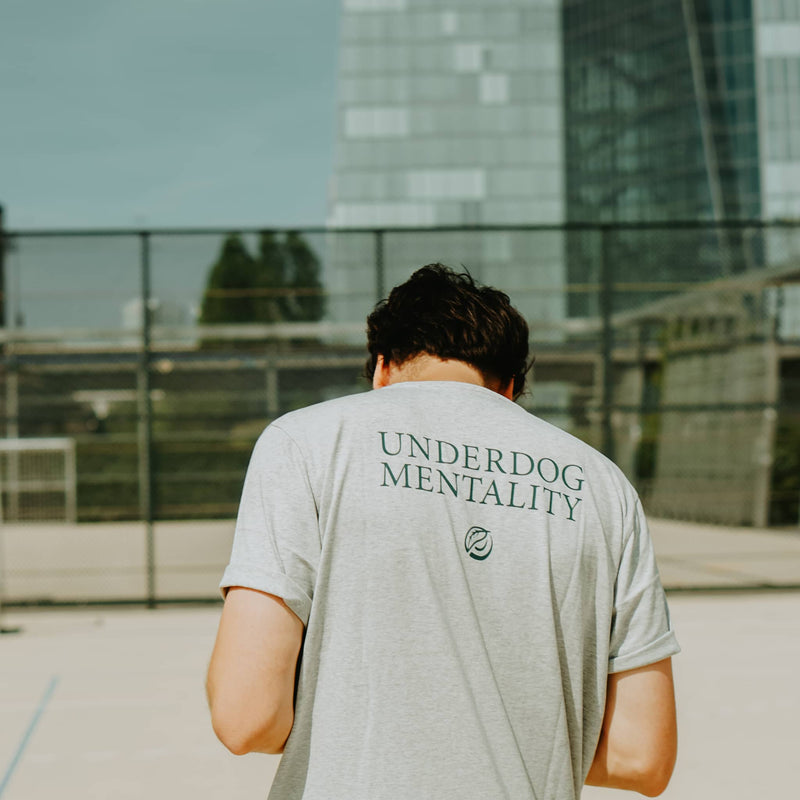 UNDERDOG MENTALITY | Natural Backprint Tee - grau meliert
