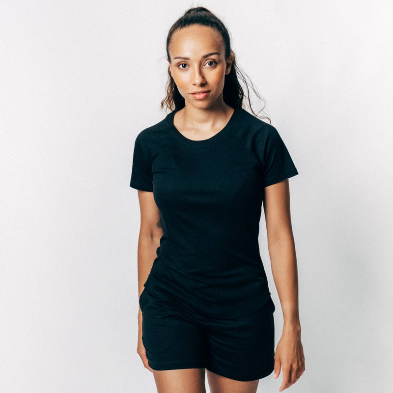 CLEAN I Women Athleisure Shirt - schwarz