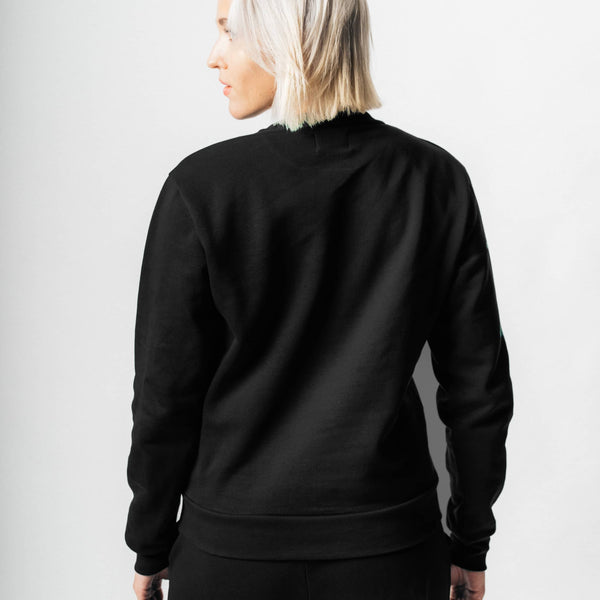 RECORD I Natural Crewneck Sweater aus TENCEL™ - schwarz