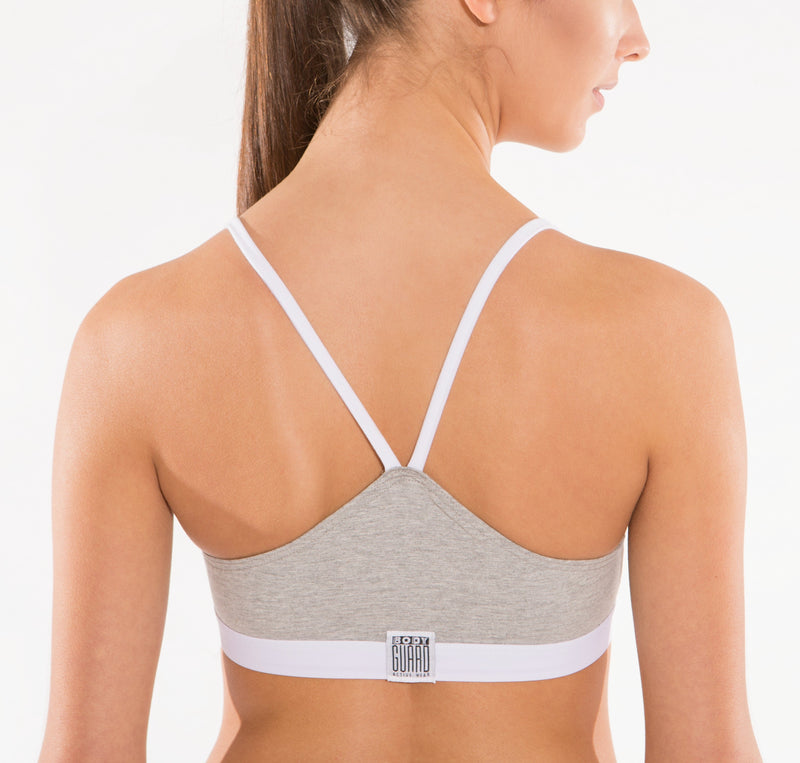 Print - Bustier -Top - grey/white