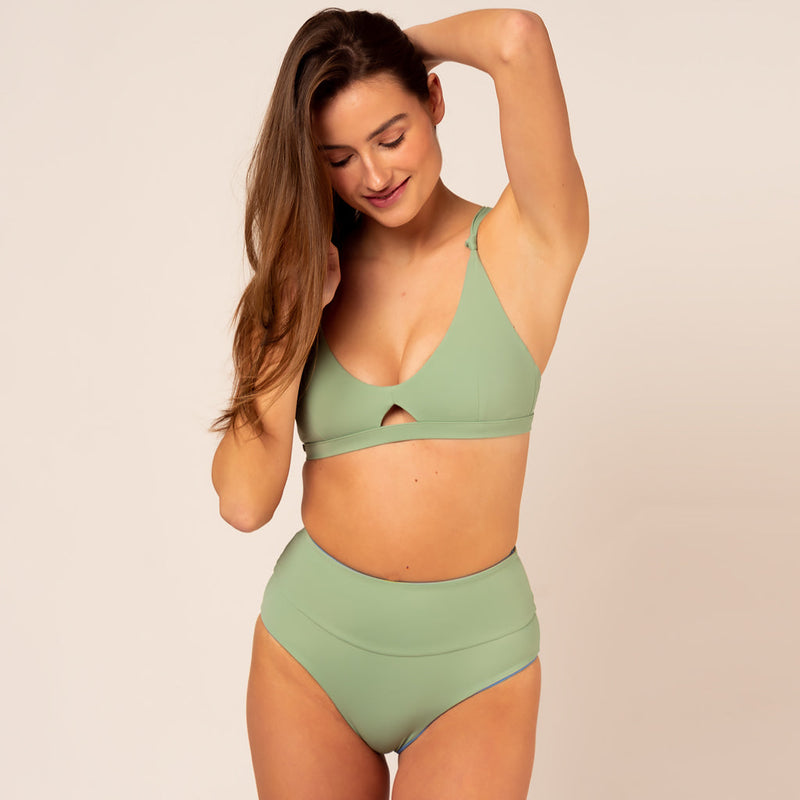 Coral Bustier Top - green