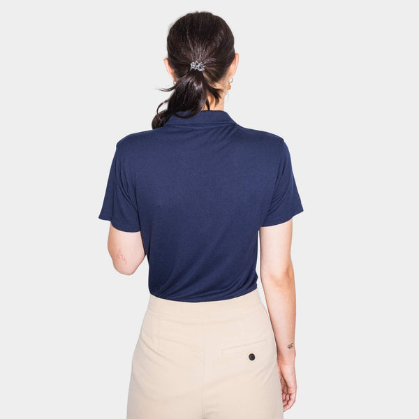 Oversized Blue TENCEL™ Polo