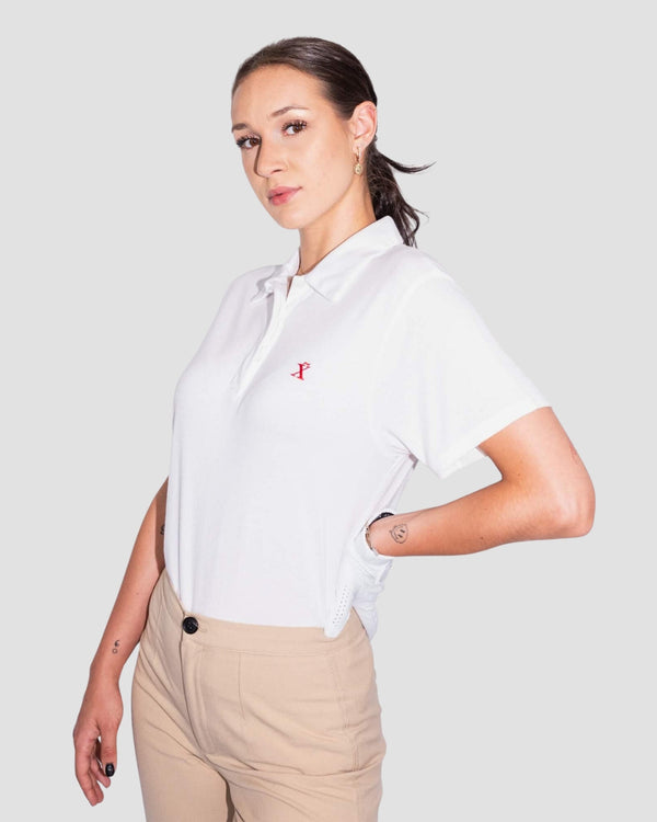 Oversized White TENCEL™ Polo