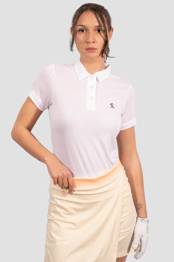 White TENCEL™ Polo