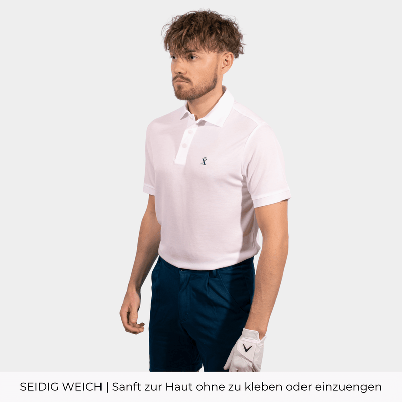 White TENCEL™ Polo