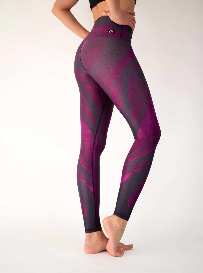 Yoga Leggings BURGUNDY BIRD