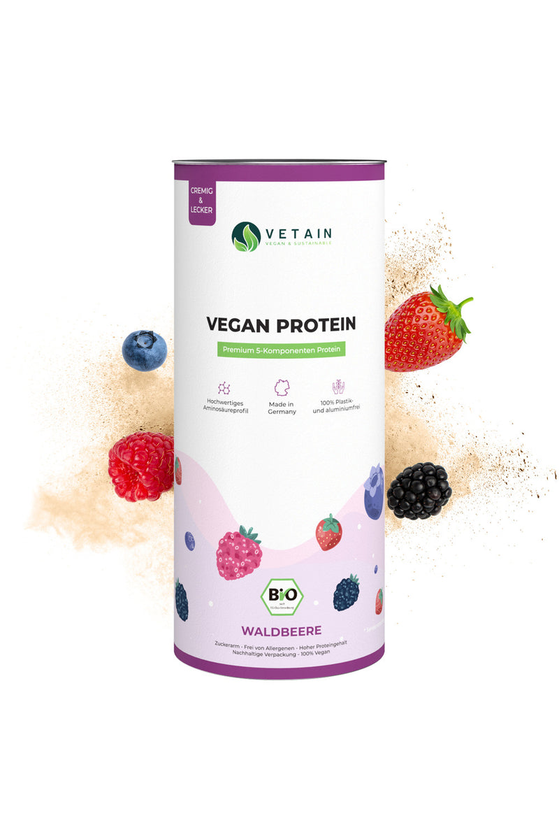 Veganes Bio Proteinpulver Waldbeere 660g