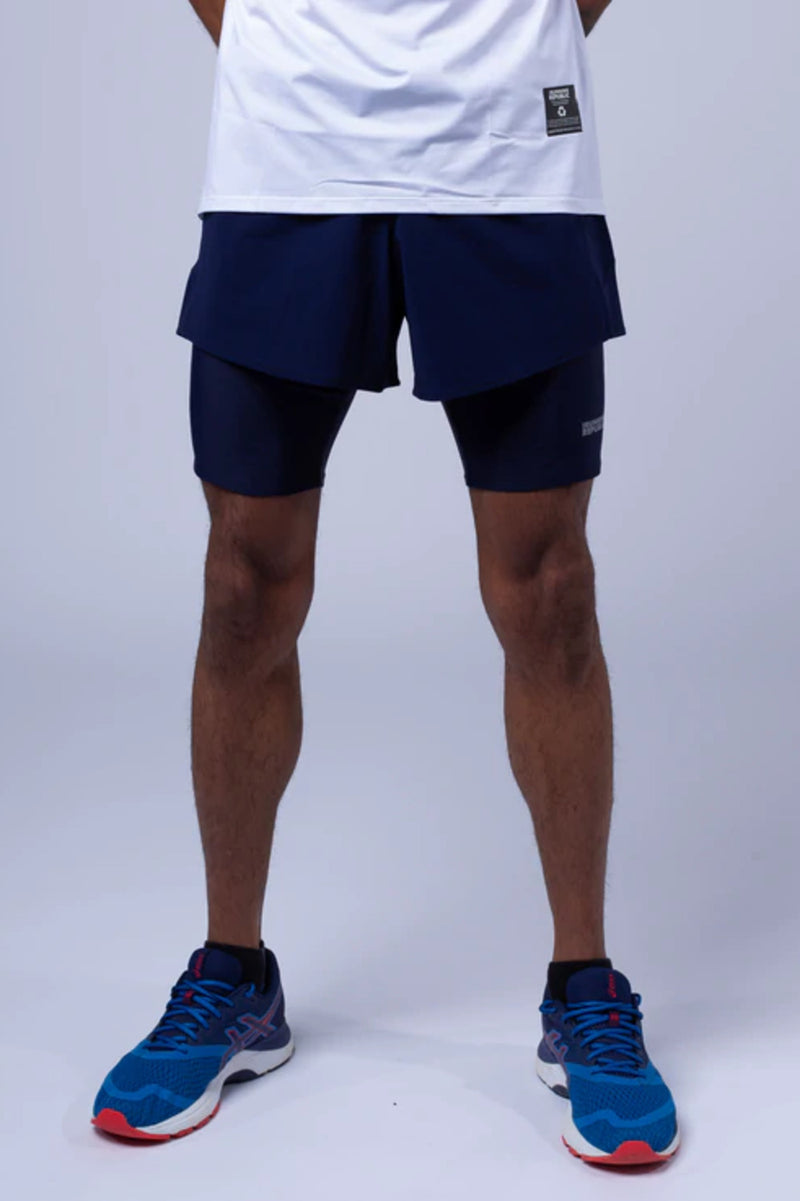 Men's 2in1 Woven short 2.0 Full Blue