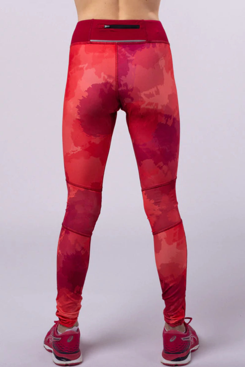 High Waist recycled polyester Legging 2.0 - red print