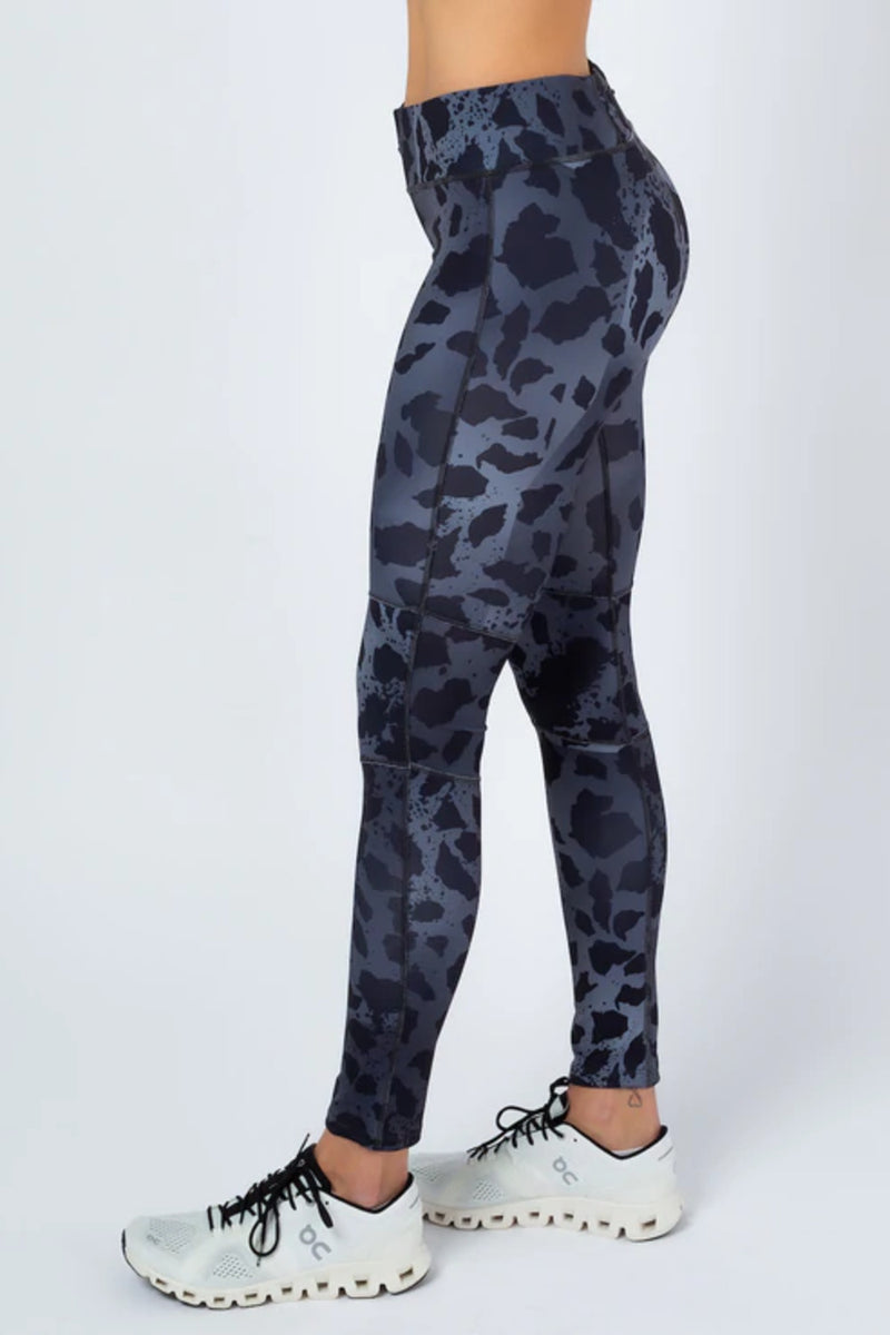 High Waist Recycled Polyester Legging 2.0 - Black Leo