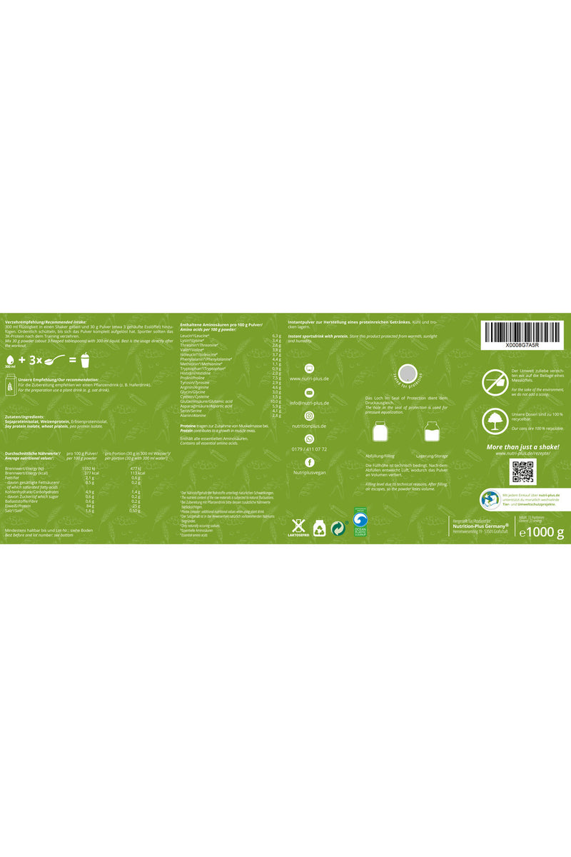 Vegan 3K Proteinpulver Natural