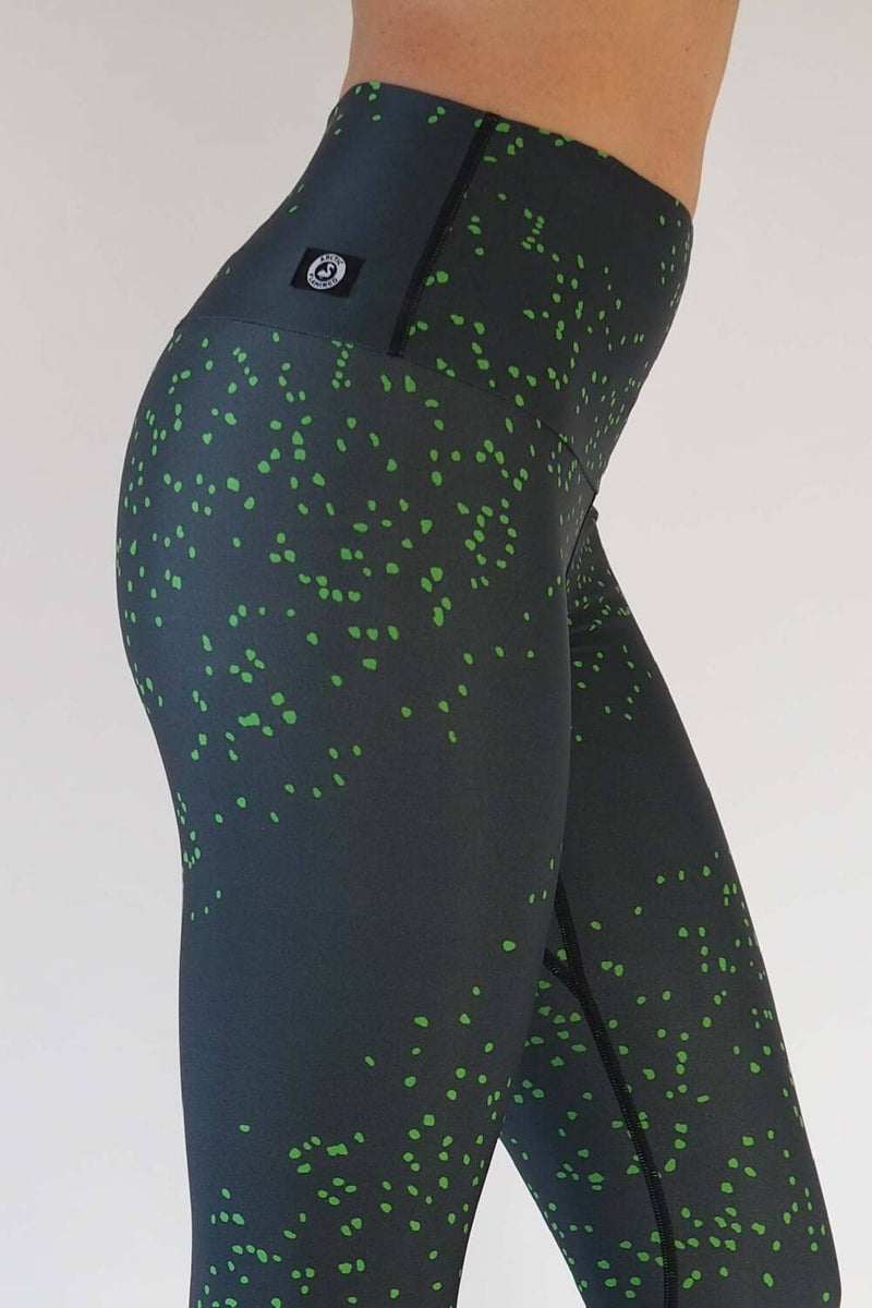 Green Butterfly Yoga Leggings