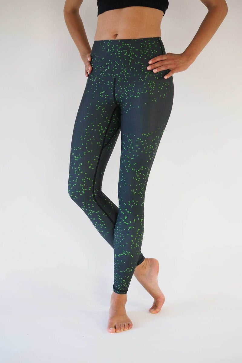 Green Butterfly Yoga Leggings