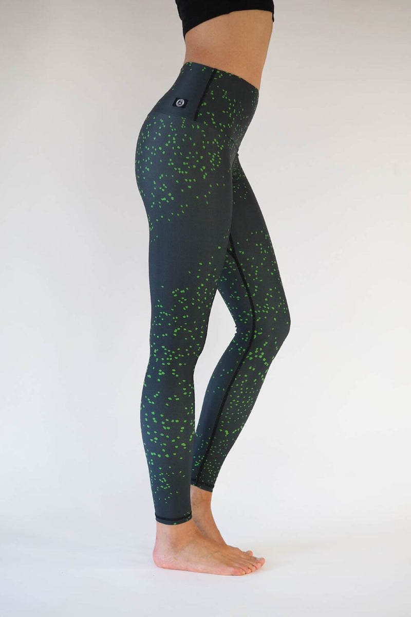 Green Butterfly Yoga Leggings