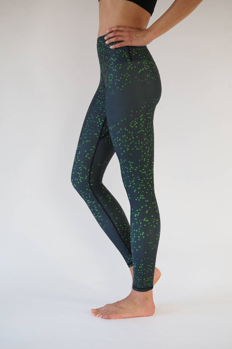 Green Butterfly Yoga Leggings