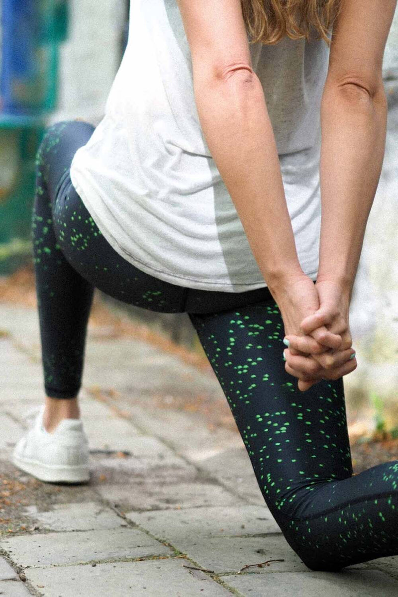 Green Butterfly Yoga Leggings