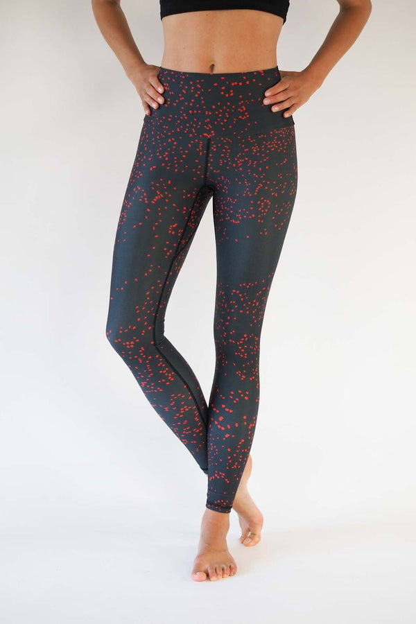 Red Butterfly Yoga Leggings