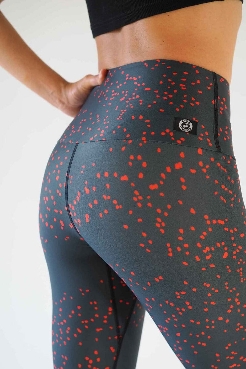 Red Butterfly Yoga Leggings