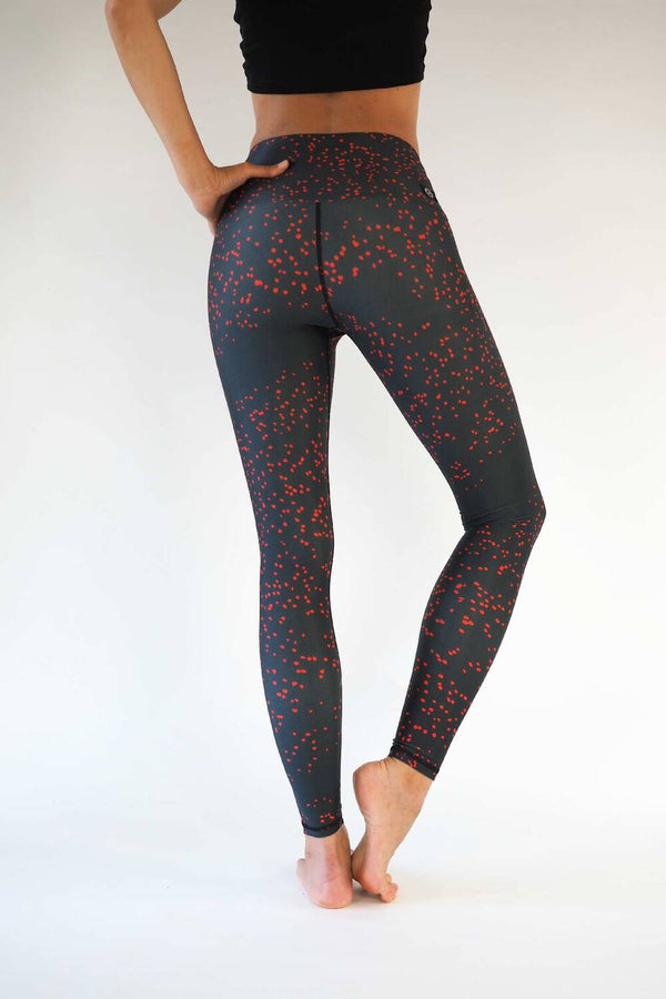 Red Butterfly Yoga Leggings