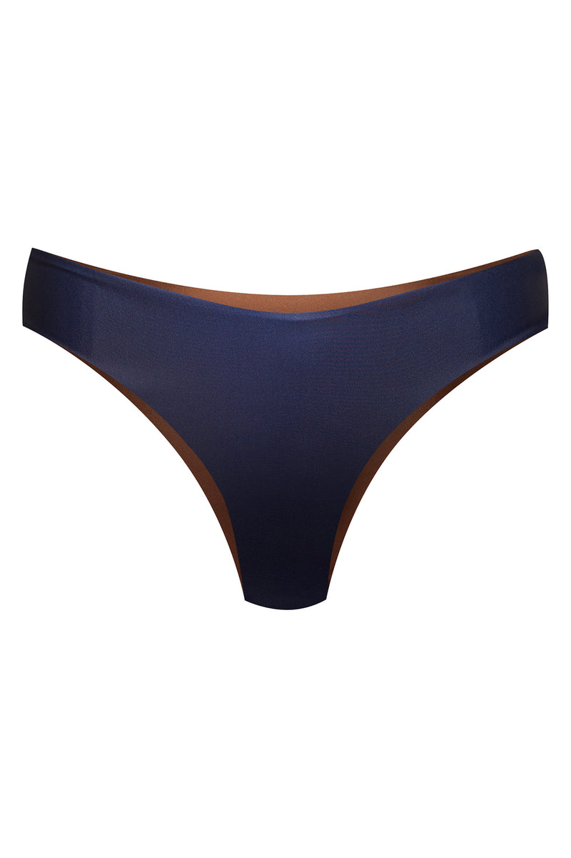 Arpoador Bottom Reversible in Dark Blue / Solid Brown