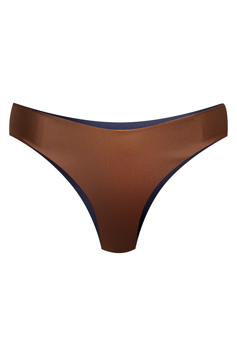 Arpoador Bottom Reversible in Dark Blue / Solid Brown