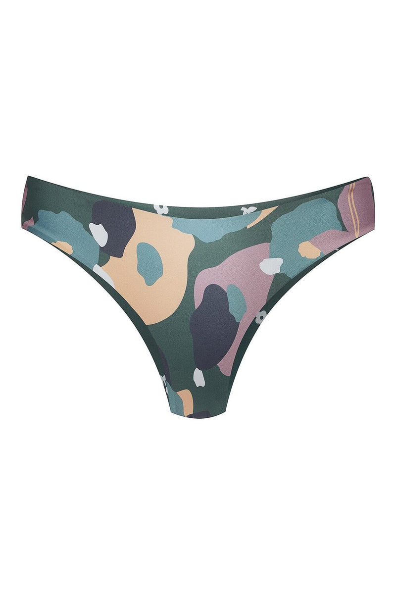 Arpoador Bikini Bottom Reversible in Green Wildflower / Daisy