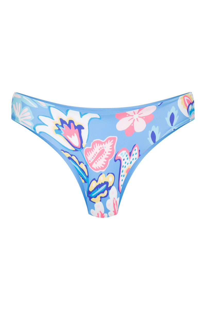Arpoador Bottom Reversible in Summer Floral / Skyblue
