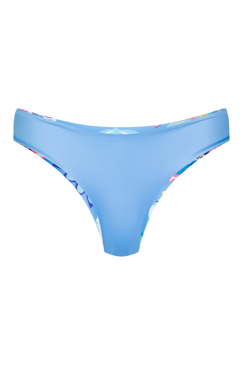 Arpoador Bottom Reversible in Summer Floral / Skyblue