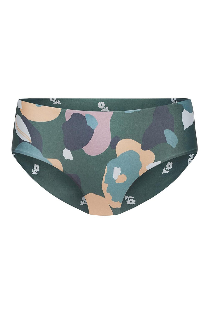 Amami Bikini Bottom Reversible in Green Wildflower/Daisy