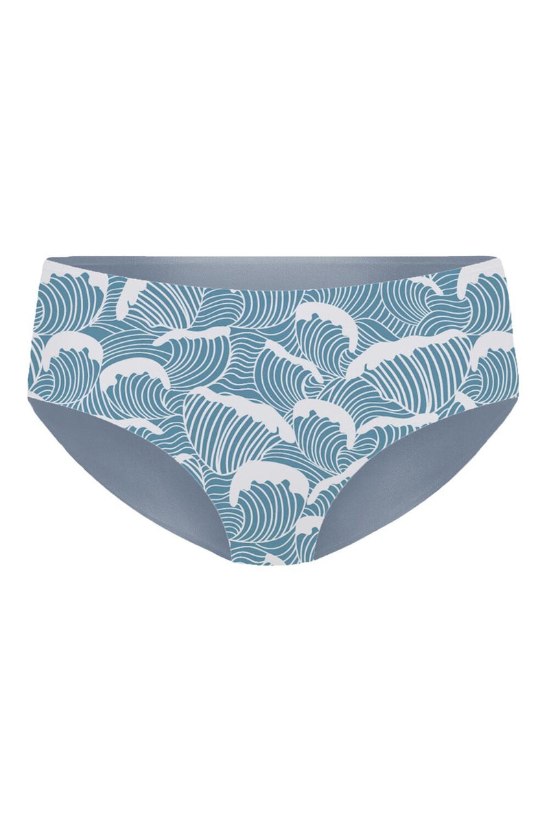 Amami Bikini Bottom Reversible in Ocean Waves / Light blue