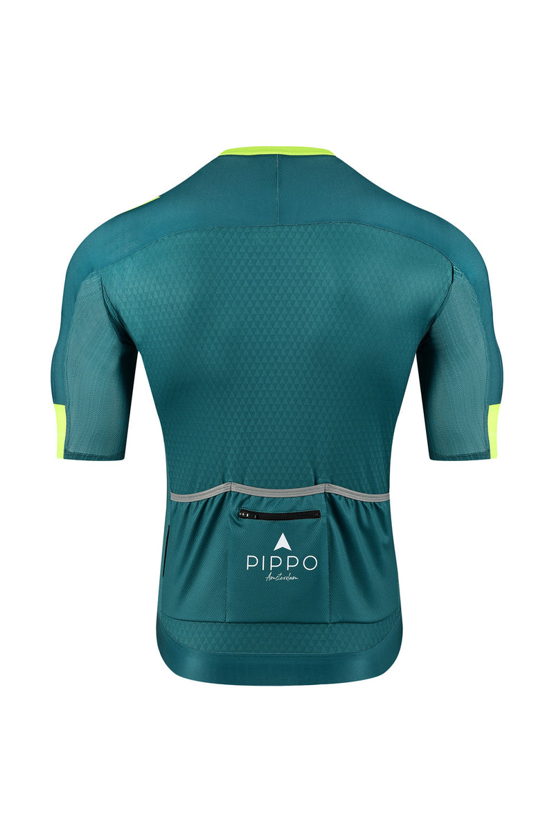 RENNRADTRIKOT - DE RONDE Landscape green