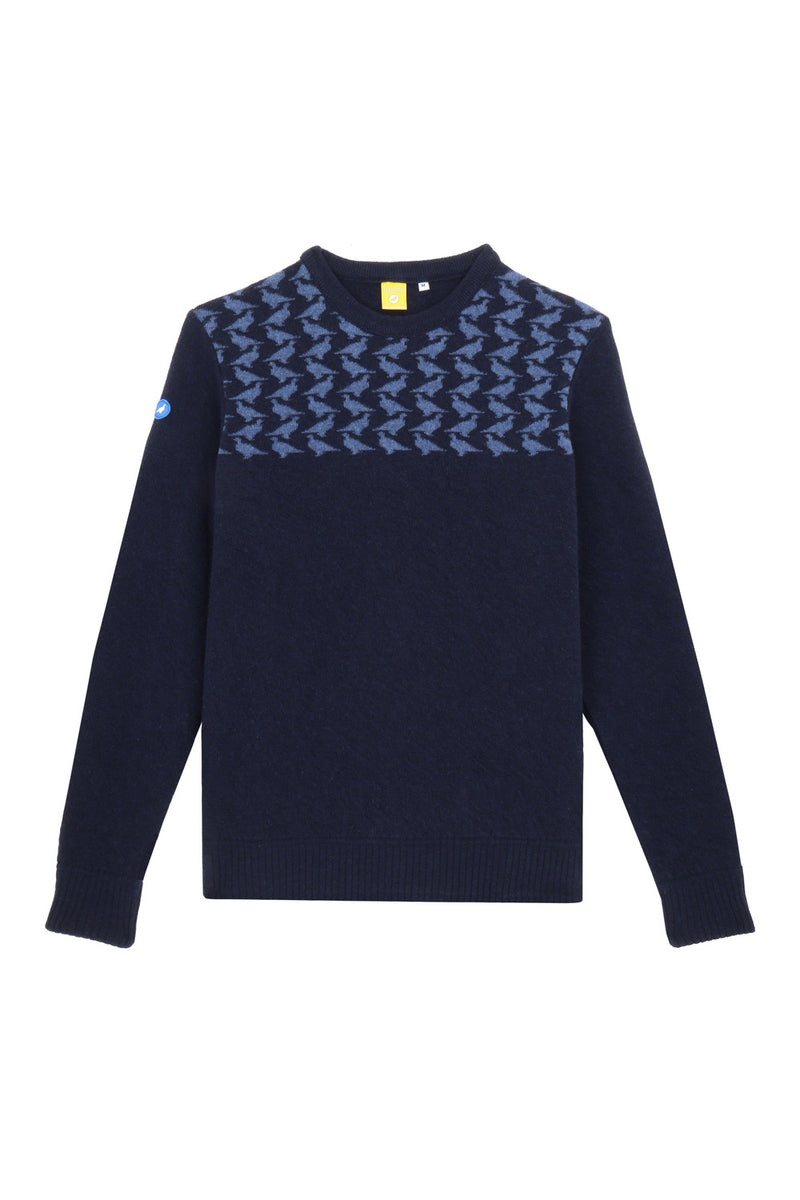 Sweater jacquard aus recycelter Wolle SNEJNI BARS Unisex