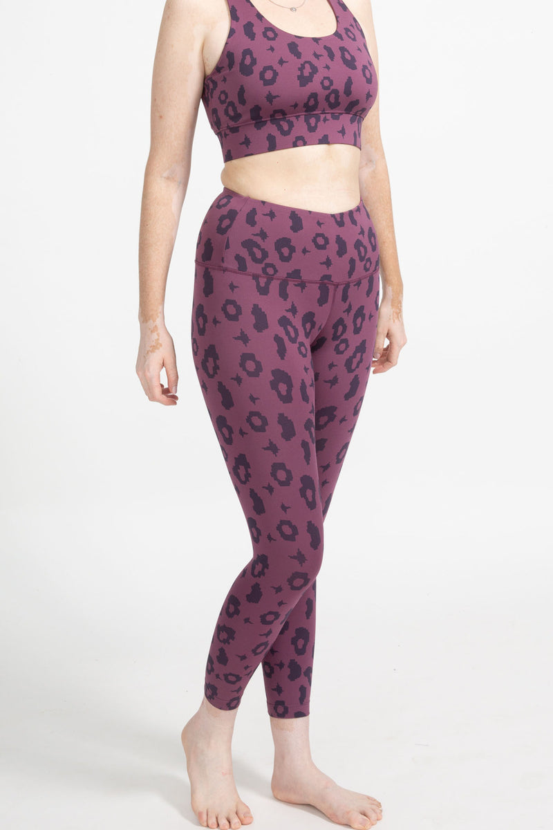 High-Rise Leggings in Lila Leopard