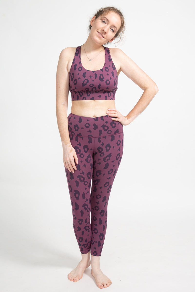 High-Rise Leggings in Lila Leopard