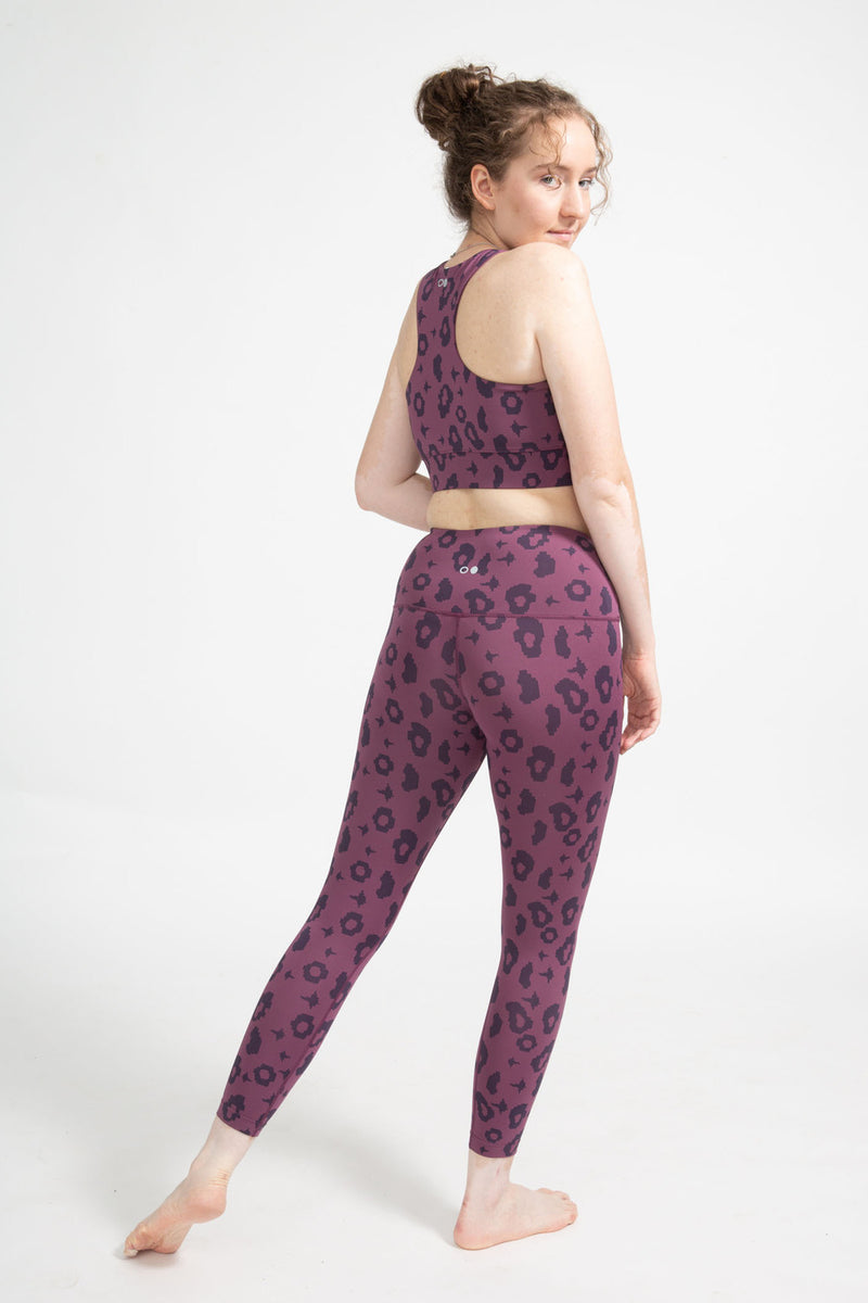 High-Rise Leggings in Lila Leopard