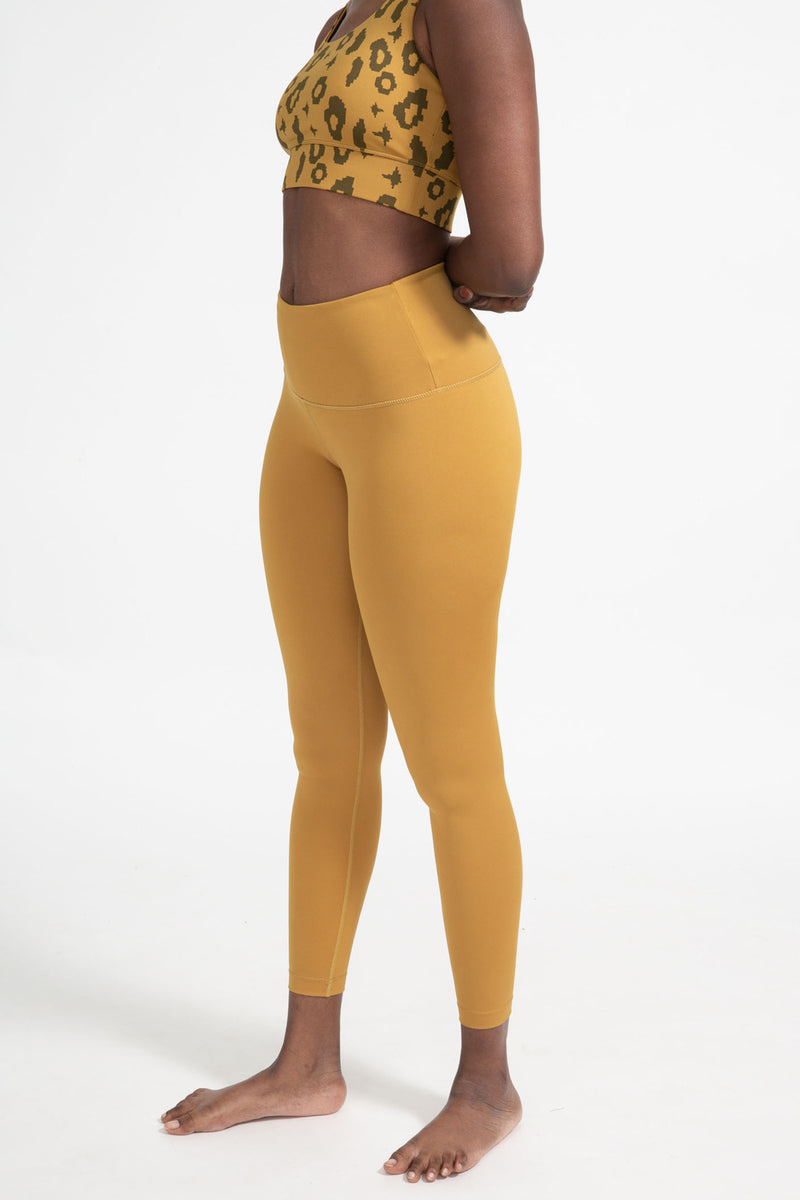 High-Rise Leggings in Honey Mustard