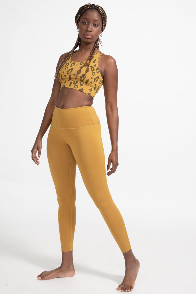 High-Rise Leggings in Honey Mustard