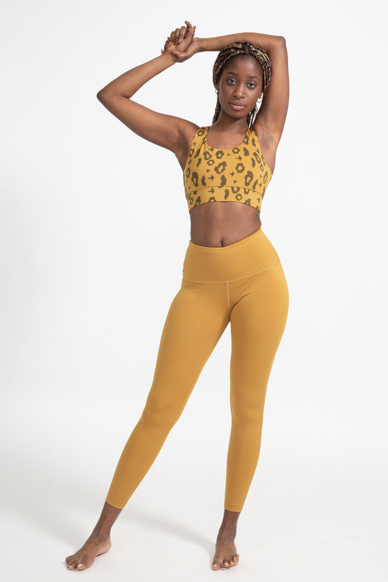 High-Rise Leggings in Honey Mustard